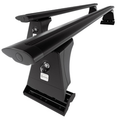 Portbagaj de bază pentru plafonul mașinii pentru: Peugeot 308 Hatchback (2007-2013) - negru - puncte de montare - aluminiu