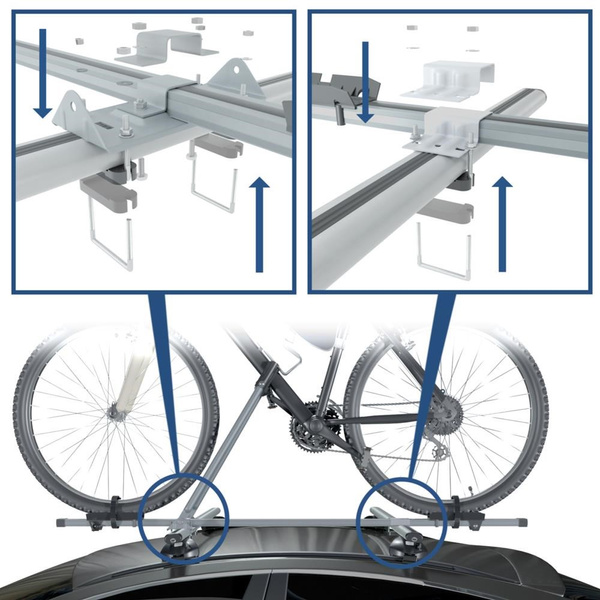 Suport plafon pentru biciclete, suport de biciclete pe plafon cu cheie, cu bară de aluminiu - 3xM-08