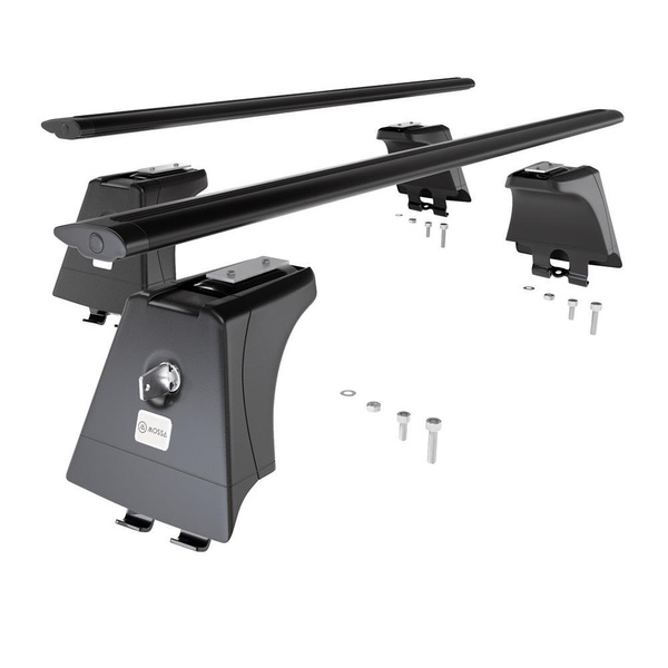 Portbagaj de bază pentru plafonul mașinii pentru: Ford Focus mk II Combi (2008-2011) - negru - puncte de montare - aluminiu