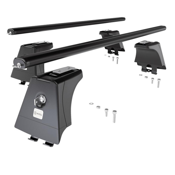 Portbagaj de bază pentru plafonul mașinii pentru: Ford Focus mk II Combi (2008-2011) - negru - puncte de montare - aluminiu