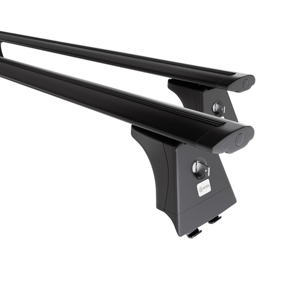 Portbagaj de bază pentru plafonul mașinii pentru: Ford Focus mk II Hatchback (2008-2011) - negru - puncte de montare - aluminiu