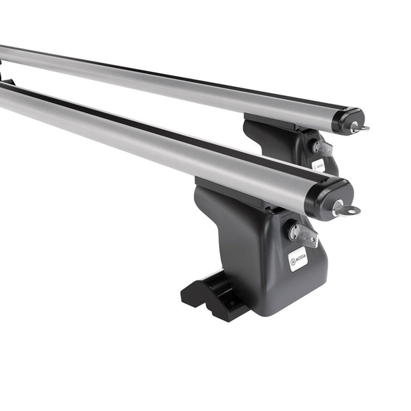 Portbagaj de bază pentru plafonul mașinii pentru: Jeep Commander SUV (2006-2010) - argintiu - Profilul T - aluminiu