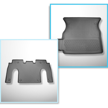 Set cu tăvița pentru portbagaj și covorașe auto TPE pentru: Tesla Model X SUV (0