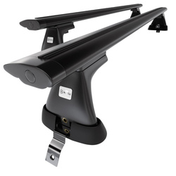 Portbagaj de bază pentru plafonul mașinii pentru: Renault Logan Berlină (2004-2013) - negru - fără elemente de montaj - aluminiu