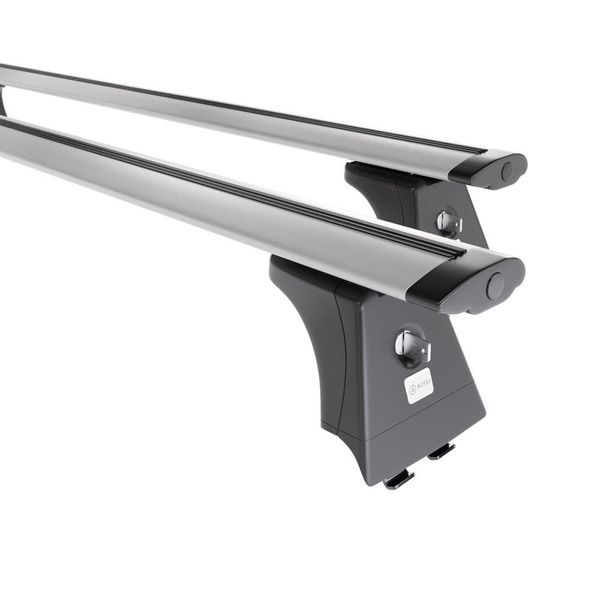 Portbagaj de bază pentru plafonul mașinii pentru: Ford Focus mk II Combi (2008-2011) - argintiu - puncte de montare - aluminiu