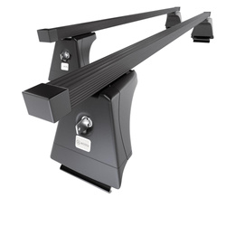 Portbagaj de bază pentru plafonul mașinii pentru: Volvo XC60 SUV (2008-2017) - negru - șine integrate - oțel