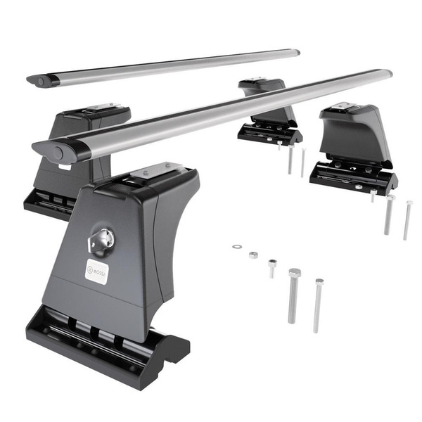 Portbagaj de bază pentru plafonul mașinii pentru: BMW Seria 4 G26 Gran Coupé (2021-....) - argintiu - puncte de montare - aluminiu