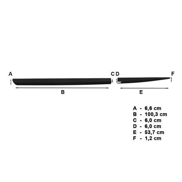 Mulaje laterale pentru mașină: Ford Fiesta VII Hatchback (5 uși) - (2008-2017) - (lungimea lamelelor: 1003mm; 537mm)