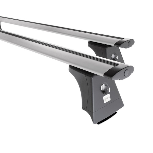 Portbagaj de bază pentru plafonul mașinii pentru: Toyota Avensis mk III Combi (2009-2019) - argintiu - puncte de montare - aluminiu