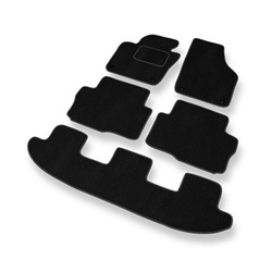 Covorașe auto din catifea pentru: Volkswagen Sharan II Van (2010-2022) - negru