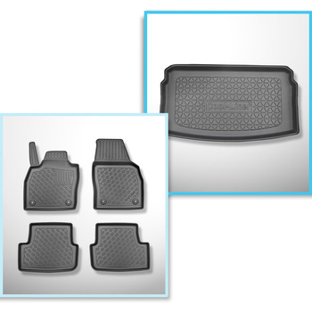 Set cu tăvița pentru portbagaj și covorașe auto TPE pentru: Volkswagen Polo VI H