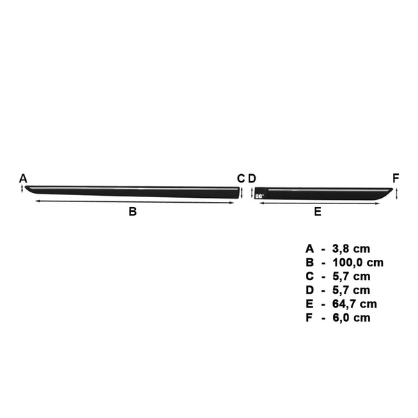 Mulaje laterale pentru mașină: Seat Altea XL Dubita (2006-2015) - (lungimea lamelelor: 1000mm; 647mm)