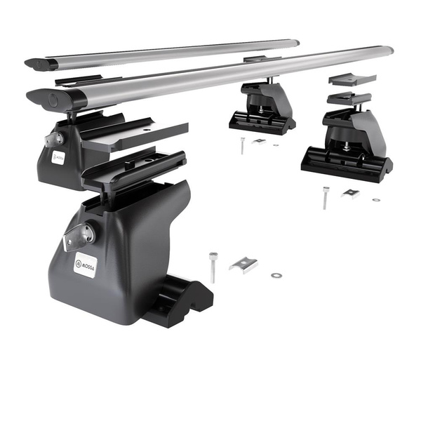 Portbagaj de bază pentru plafonul mașinii pentru: Jeep Commander SUV (2006-2010) - argintiu - Profilul T - aluminiu