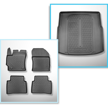 Set cu tăvița pentru portbagaj și covorașe auto TPE pentru: Toyota Corolla XII E