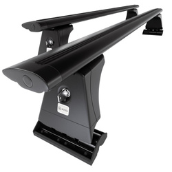 Portbagaj de bază pentru plafonul mașinii pentru: Mazda 6 mk II Hatchback (2008-2012) - negru - puncte de montare - aluminiu