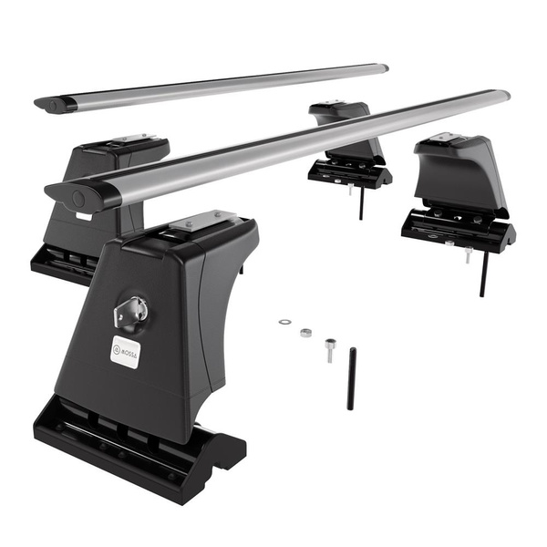 Portbagaj de bază pentru plafonul mașinii pentru: Peugeot 3008 SUV (2009-2016) - argintiu - puncte de montare - aluminiu