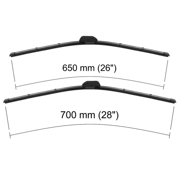 Ștergătoare auto de parbriz pentru Peugeot 307 Break, Hatchback, Cabriolet, Berlină, SW (08.2000-05.2005) - lamele plete