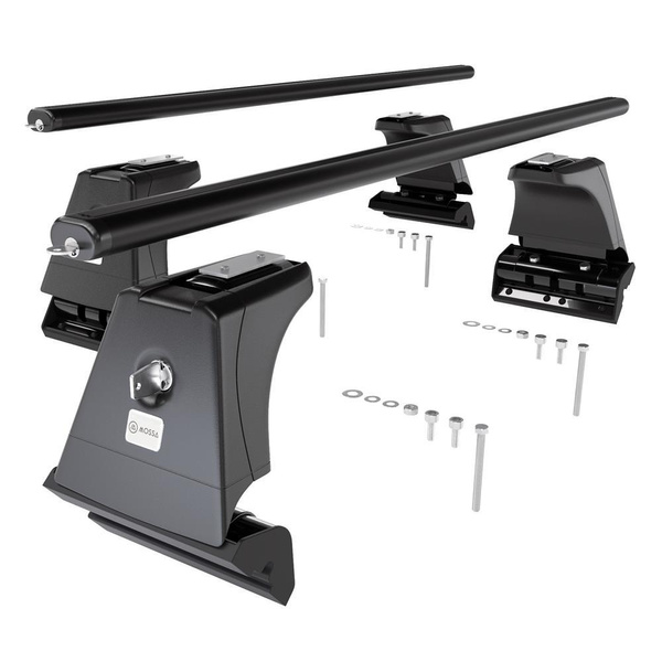 Portbagaj de bază pentru plafonul mașinii pentru: BMW Seria 5 F10 Limuzină (2010-2017) - negru - puncte de montare - aluminiu