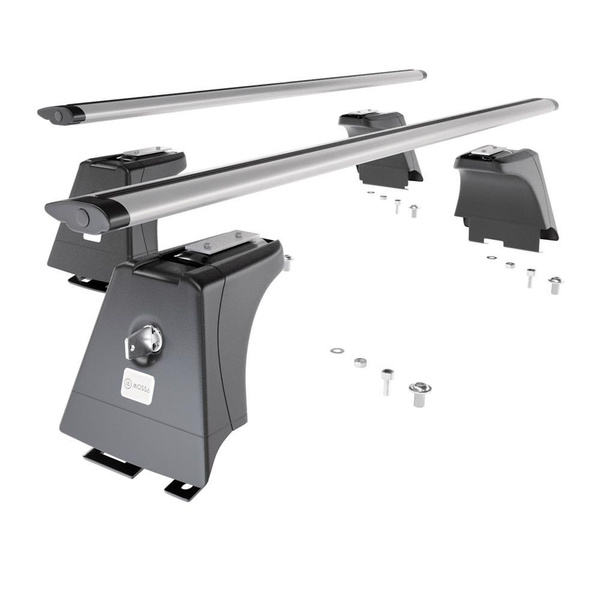 Portbagaj de bază pentru plafonul mașinii pentru: Toyota Avensis mk III Combi (2009-2019) - argintiu - puncte de montare - aluminiu
