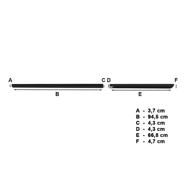 Mulaje laterale pentru mașină: Volkswagen Golf VI Hatchback (2008-2012) - (lungimea lamelelor: 945mm; 668mm)