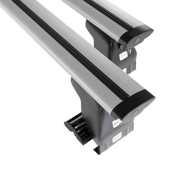 Portbagaj de bază pentru plafonul mașinii pentru: Hyundai Accent mk II Hatchback (2003-2005) - argintiu - fără elemente de montaj - aluminiu