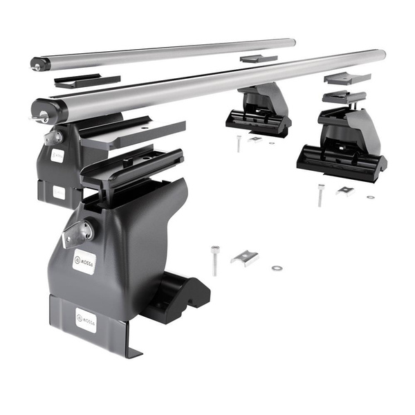 Portbagaj de bază pentru plafonul mașinii pentru: BMW Seria 5 E60 Limuzină (2004-2009) - argintiu - fără elemente de montaj - aluminiu