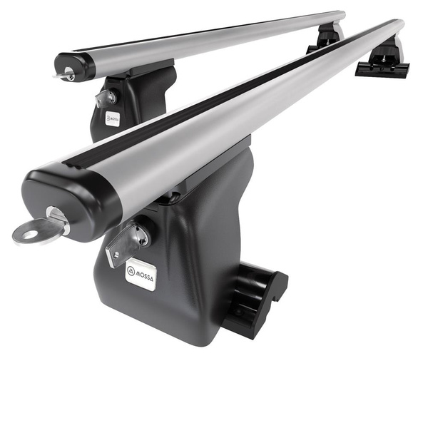 Portbagaj de bază pentru plafonul mașinii pentru: Jeep Commander SUV (2006-2010) - argintiu - Profilul T - aluminiu