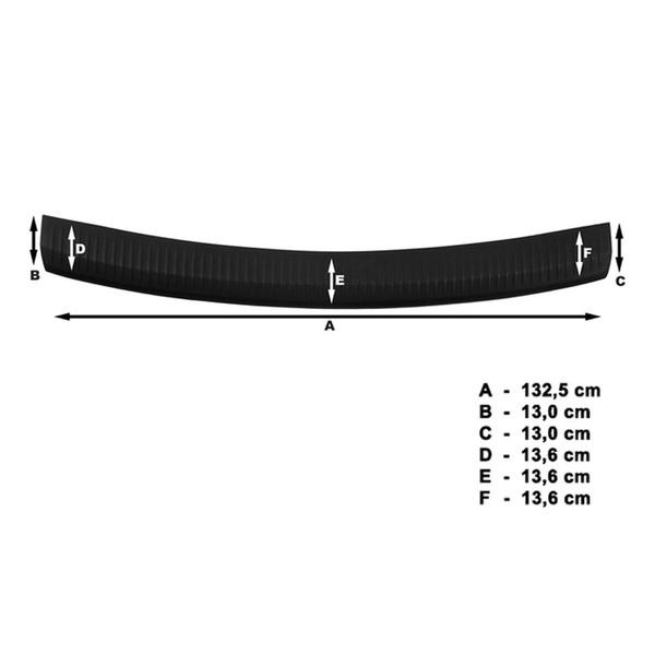 Plintă pentru bara de protecție spate pentru mașină: Volkswagen Caddy Combi (2010-2014)
