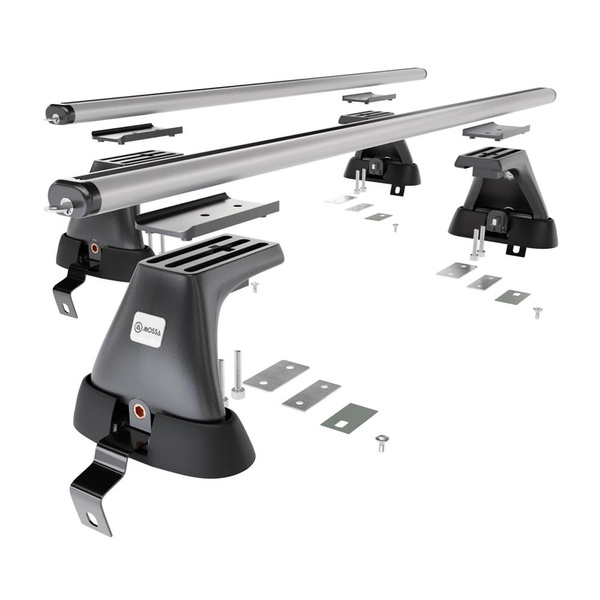 Portbagaj de bază pentru plafonul mașinii pentru: Alfa Romeo Giulietta Hatchback (2010-2020) - argintiu - fără elemente de montaj - aluminiu