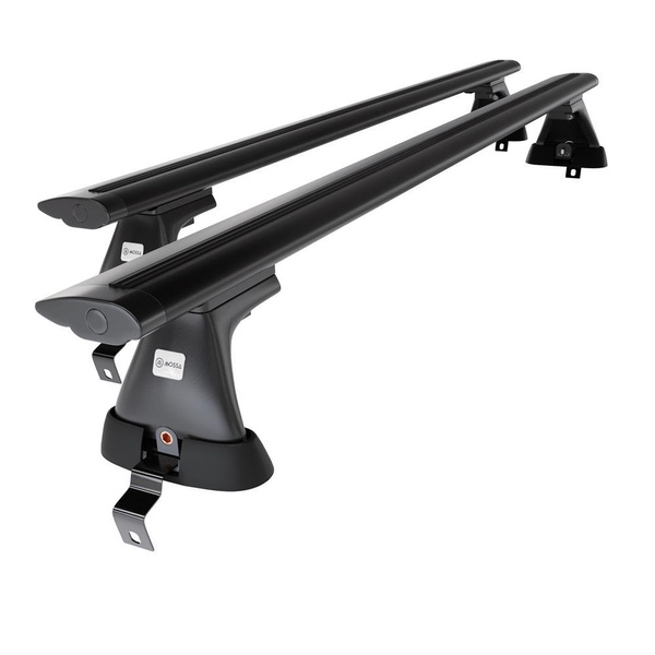 Portbagaj de bază pentru plafonul mașinii pentru: Alfa Romeo Giulietta Hatchback (2010-2020) - negru - fără elemente de montaj - aluminiu