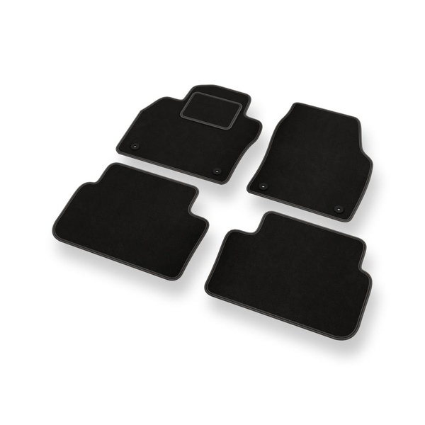 Covorașe auto din catifea pentru: Seat Ibiza V Hatchback (2017-....) - negru