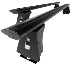 Portbagaj de bază pentru plafonul mașinii pentru: Iveco Daily V (short) Autobuz (2011-2014) - negru - puncte de montare - aluminiu