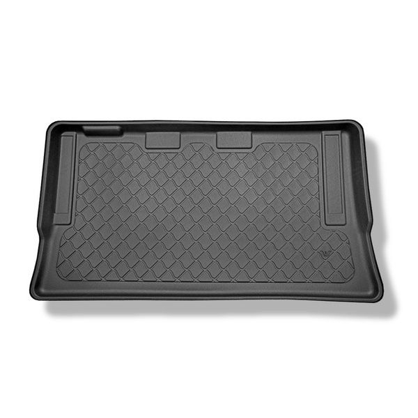 Tăviță pentru portbagaj auto: Mercedes-Benz Clasa V W447 Van (06.2014-....) - versiunea lungă (ampatament 3.200 mm, lungimea autovehiculului 5140 mm); în spatele celui de-al treilea rând de scaune; fără compartimentul de bagaje divizat