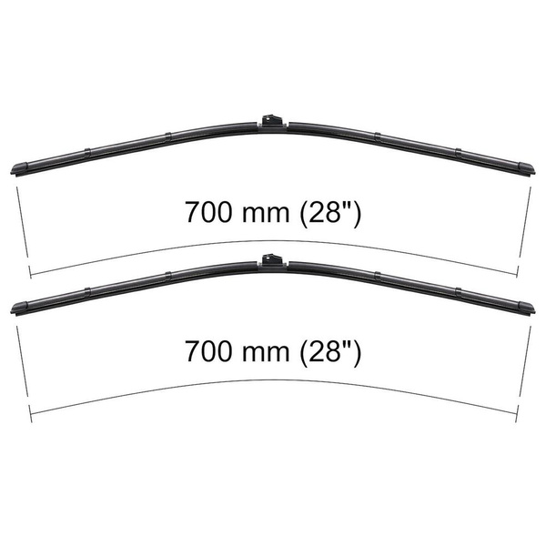 Ștergătoare auto de parbriz pentru Peugeot 407 Coupé, Berlină, SW (05.2004-12.2011) - lamele plete