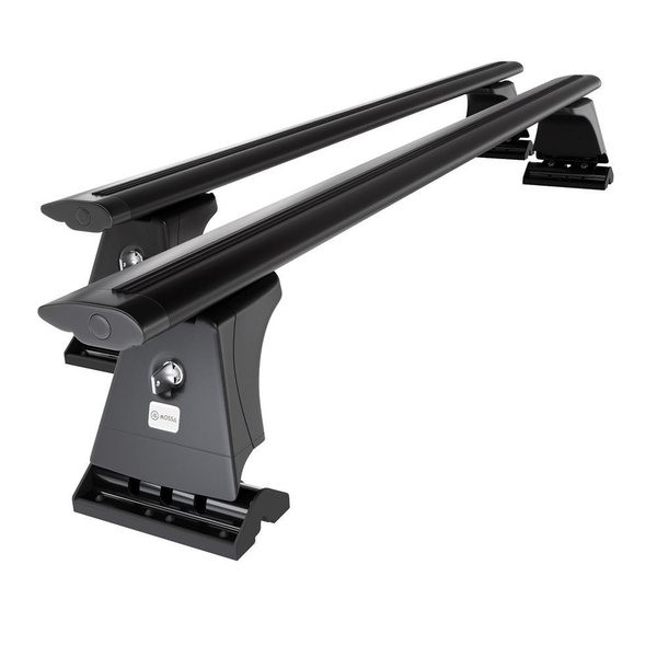 Portbagaj de bază pentru plafonul mașinii pentru: Volkswagen Caddy mk III Combi, Cargo (2004-2015) - negru - puncte de montare - aluminiu