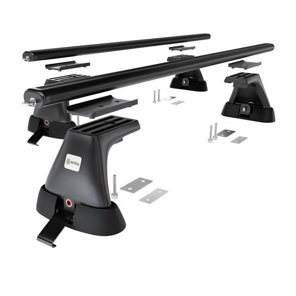 Portbagaj de bază pentru plafonul mașinii pentru: Toyota Hiace Van (2007-2012) - negru - puncte de montare - aluminiu