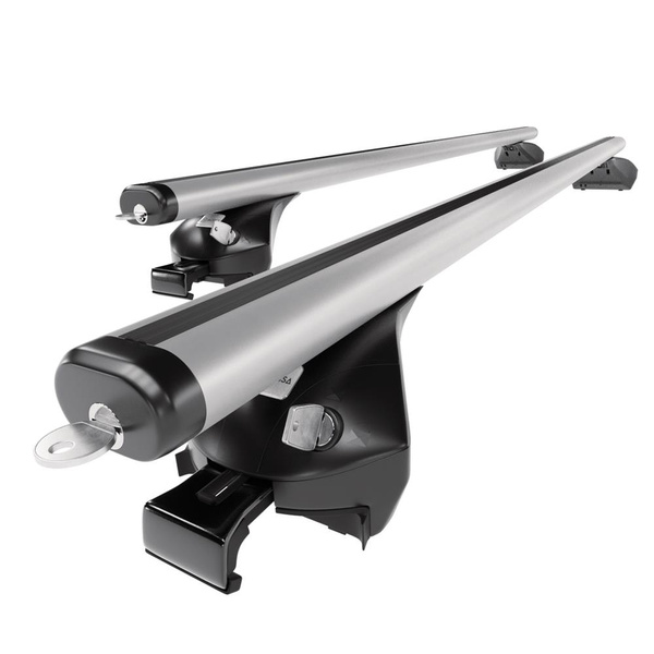 Portbagaj de bază pentru plafonul mașinii pentru: Opel Insignia Sports Tourer (2009-2017) - argintiu - șine integrate - aluminiu