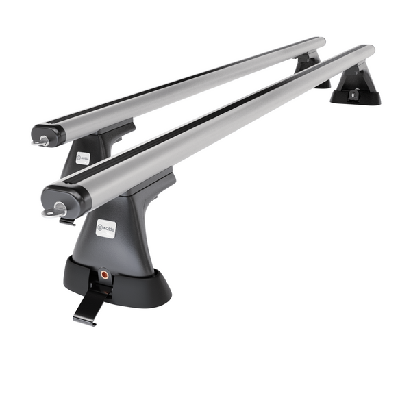 Portbagaj de bază pentru plafonul mașinii pentru: Peugeot Partner First mk I Van (2008-2018) - argintiu - puncte de montare - aluminiu