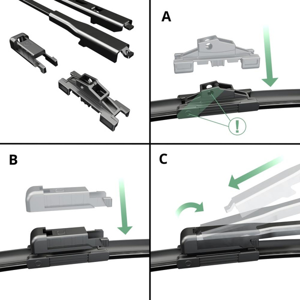 Ștergătoare auto de parbriz pentru Audi TT 8J Coupé, Roadster (07.1998-08.2015) - lamele plete