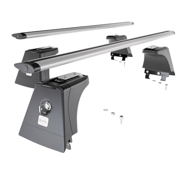 Portbagaj de bază pentru plafonul mașinii pentru: Chevrolet Orlando Dubita (2011-2018) - argintiu - puncte de montare - aluminiu