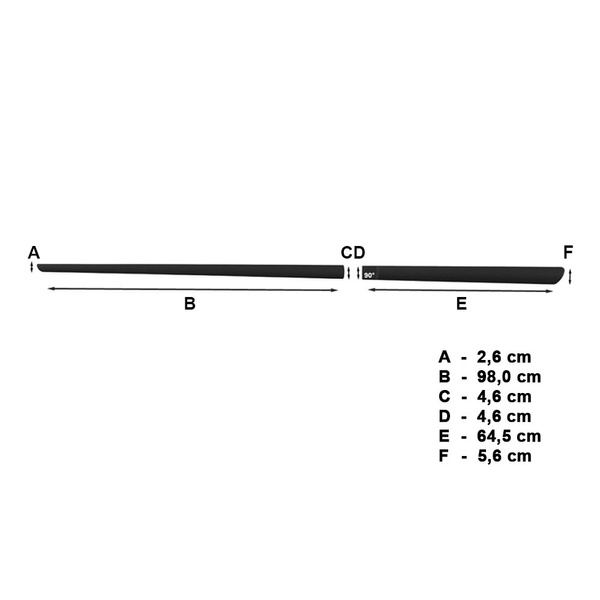 Mulaje laterale pentru mașină: Skoda Kamiq SUV (2019-....) - (lungimea lamelelor: 980mm; 645mm)