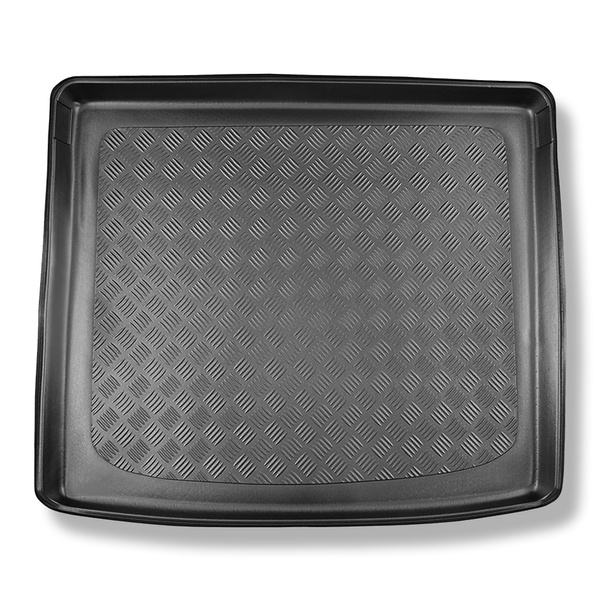 Tăviță pentru portbagaj auto: Audi Q3 F3 SUV (08.2018-....) - portbagaj superior (prag de încărcare egal); podea mobilă în poziția cea mai înaltă; de asemenea pentru versiunea Quattro