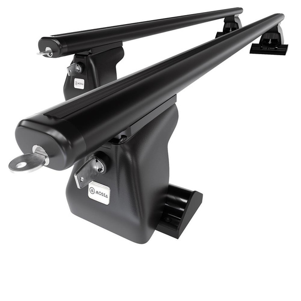 Portbagaj de bază pentru plafonul mașinii pentru: Ford Focus mk II Combi (2005-2007) - negru - Profilul T - aluminiu