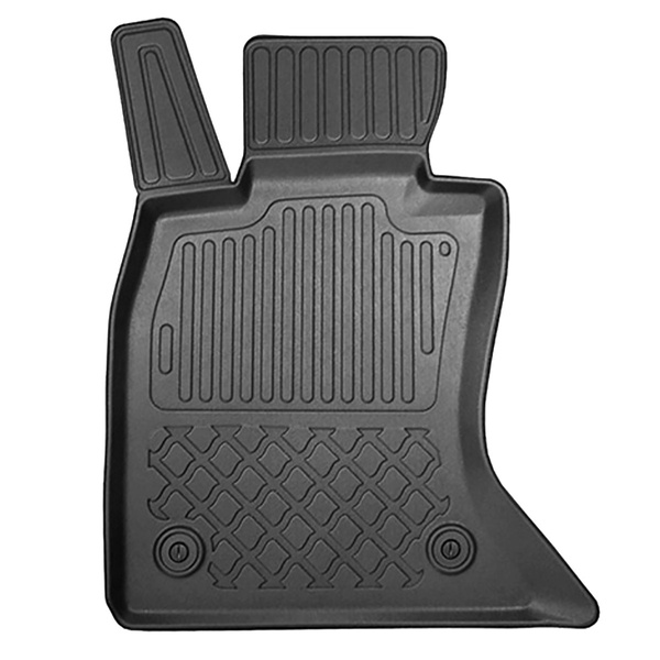 Covorașe TPE pe măsură: BMW Seria 5 F10 Limuzină (2013-01.2017) - X-drive; distanța dintre ghidajele scaunului din față (în spate) 365 mm