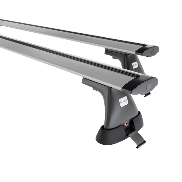 Portbagaj de bază pentru plafonul mașinii pentru: Peugeot Partner First mk I Van (2008-2018) - argintiu - puncte de montare - aluminiu