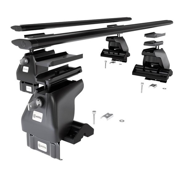 Portbagaj de bază pentru plafonul mașinii pentru: Ssangyong Korando SUV (2012-2019) - negru - fără elemente de montaj - aluminiu