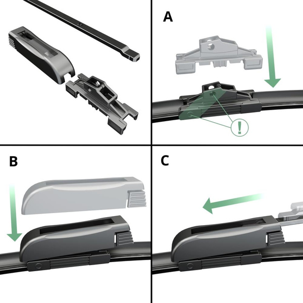 Ștergătoare auto de parbriz pentru Dacia Sandero II Crossover, Hatchback (03.2015-12.2021) - lamele plete
