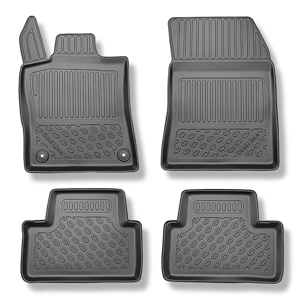 Covorașe TPE pe măsură: DS 4 Hatchback (11.2021-....) - de asemenea pentru E-Tense Plug-in Hybrid; nu pentru versiunea electrică