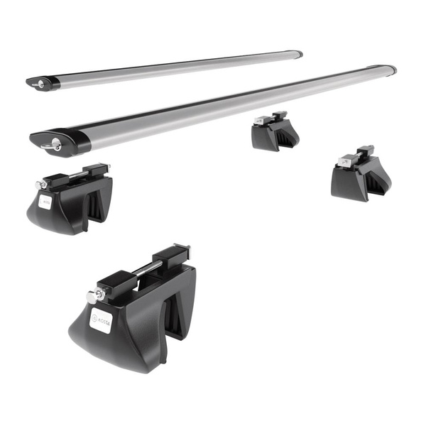 Portbagaj de bază pentru plafonul mașinii pentru: Rover Streetwise Hatchback (2004-2005) - argintiu - Șine - aluminiu