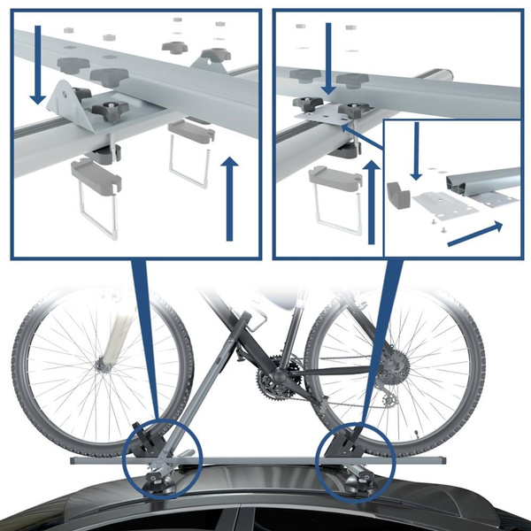 Suport plafon pentru biciclete, suport de biciclete pe plafon cu cheie, cu bară de aluminiu - 2xM-17